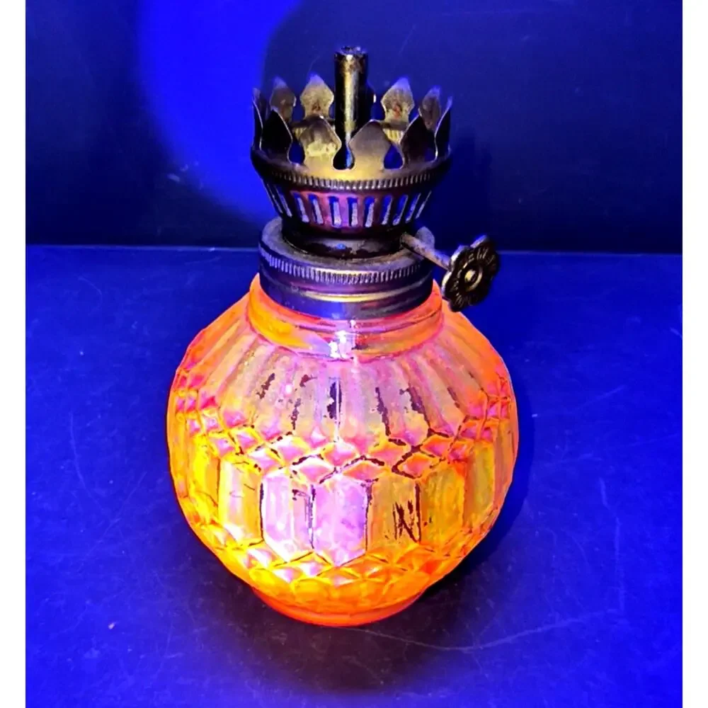 1861.  Vintage Mini Oil Lamp Hong Kong Glows